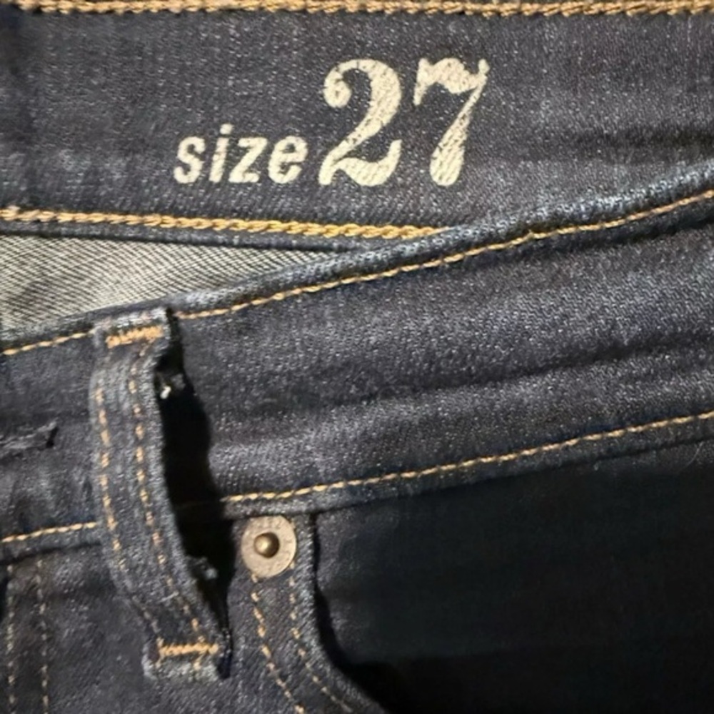 J Crew Toothpick Women's Jeans Size 27 Dark Wash Stretch Super‎ Skinny Leg - Picture 4 of 4
